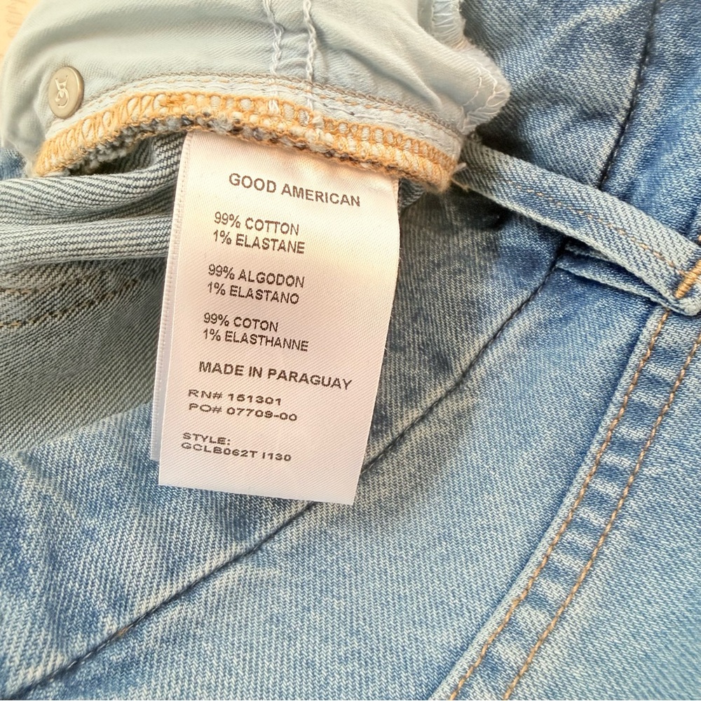 Good American Women’s Good Classic Bootcut High Rise Distressed Jeans Size 14/32 - Picture 4 of 7